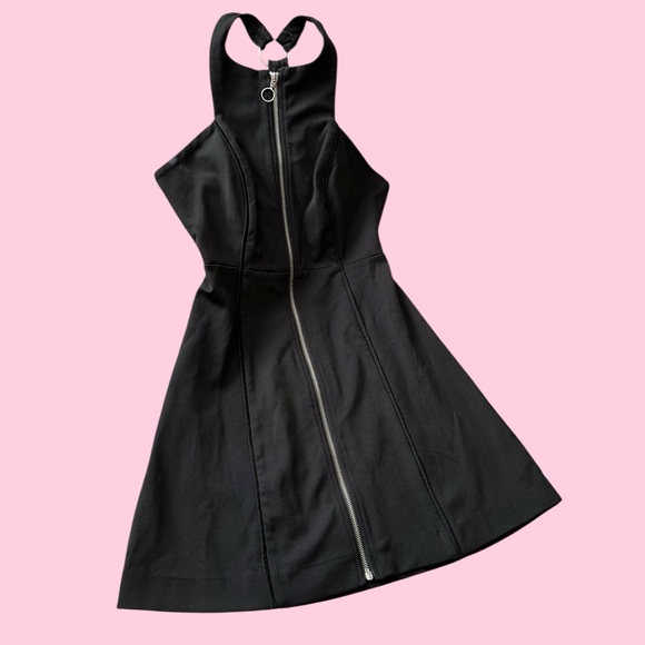 Free People Cocktail Black A Line Zip Up Mini Dress - Picture 5 of 10